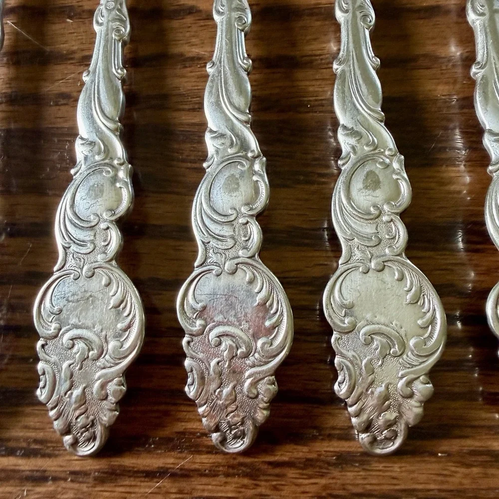 Rogers International Silverplate Columbia Dinner Forks Set Of 5 Monogram